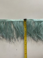 Noir à la main couture tissu ruban bande frange autruche plume garniture pour bricolage artisanat vêtements robe Costume chaussure accessoires fête