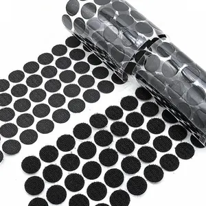 Quadrados redondos transparentes Ajustável Heavy Duty Nylon Self Adhesive Velcroes Acrílico Adesivo Pontos do gancho e do laço