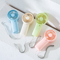 Kipas Mini Portabel 5'' Putih Biru Pink Hijau Ringan Genggam 1 Kecepatan Kipas Pribadi Senyap untuk Luar Ruangan