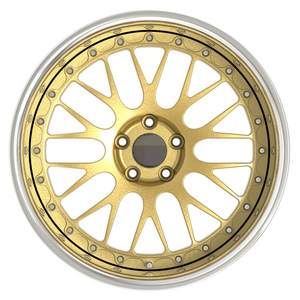 Cerchi a Tre Pezzi Profondi Personalizzati Forgiati Leggeri Sportivi Finitura <span class=keywords><strong>Argento</strong></span> Ruote in Lega Forgiata Leggera per Genesis - Product Image 4