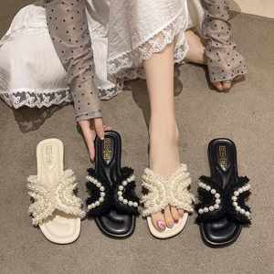 Sandalias Planas de Plataforma con Perlas Francesas para Mujer, Estilo Hada, Inspiradas en la Moda, Cómodas, Novedad 2026 - Product Image 4