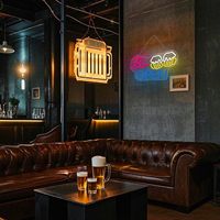 Enseigne néon LED moderne pour bureau, logo d'entreprise personnalisé, décoration murale professionnelle, néon lumineux à intensité variable, écologique, support acrylique