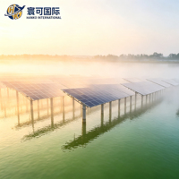 Système solaire aquatique photovoltaïque à double usage pour la pêche, support de poteau photovoltaïque pour station d'énergie aquacole