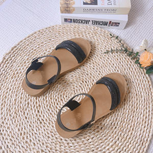 Verano pu cuero zapatos planos sandalias para mujer Sandalias planas de diamantes - Product Image 4