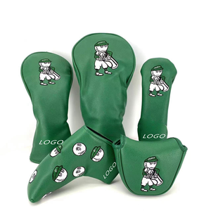 Housses de tête de golf en cuir PU personnalisées imperméables à l'eau couvre-club en bois de conducteur souple couvre-chef de putter de maillet - Product Image 1