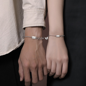 Chaîne en argent 925 pour hommes et femmes, chaîne en corde, vente en gros, chaîne en corde personnalisée, chaîne en corde unisexe noire et argentée, bracelet de couple - Product Image 2