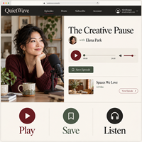 Pengembangan Situs Web Podcast Audio Lanjutan untuk Web dan Mobile dengan Pemutar Audio Perpustakaan Episode Profil Host LionCreate