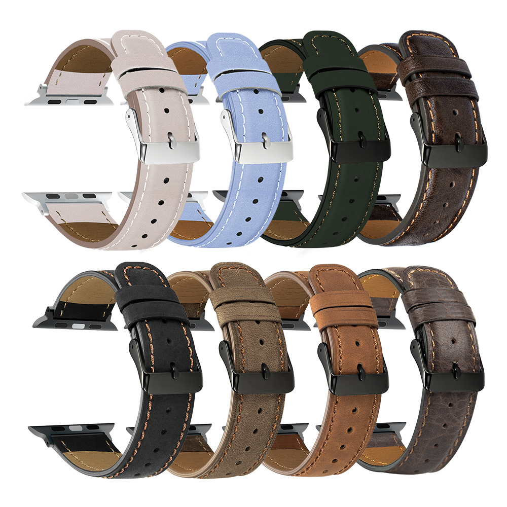 RYB Premium Genuine Leather Watch Strap Breathable, Fashionable & Luxurious for Apple Watch