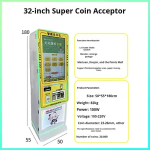 Máquina expendedora inteligente de monedas de doble metal, autoservicio, cambio automático, código de canje para arcade, monedas para compras grupales y membresía - Product Image 5