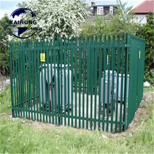 <span class=keywords><strong>Palissade</strong></span> <span class=keywords><strong>en</strong></span> <span class=keywords><strong>fer</strong></span> <span class=keywords><strong>forgé</strong></span> avec plaques, clôture de base <span class=keywords><strong>en</strong></span> acier, revêtue de poudre - Product Image 5