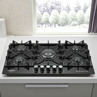 Газовая коммерческая плита CM-G505 с 5 конфорками, из нержавеющей стали, с вогнутой конфоркой для вока, чугунными опорами для посуды, для использования на сжиженном газе, для ресторанов и кухонь