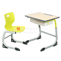Nouveau bureau et chaise d'étudiant en bois moderne et populaire, fixe, simple, haut, pour la salle de classe