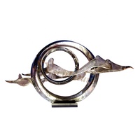 Sculpture peinte en acier inoxydable Sculpture peinte en couleur forgé en acier inoxydable à vendre