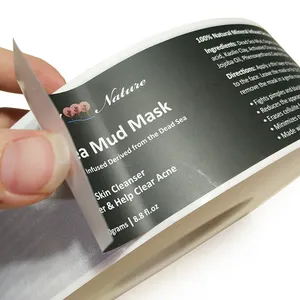 개인화 된 화장품 맞춤형 접착 로고 메이커 직사각형 라벨 매트 스티커 홀로그램