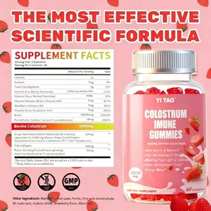 Bonbons gélifiés au colostrum de vache 1500 mg OEM ODM, soutien immunitaire, vitamines et probiotiques, zinc, vitamine C, santé intestinale - Product Image 2