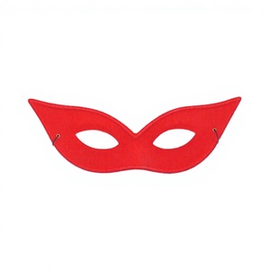 Masques pour les yeux pas chers de la marque Happy Brand en PVC unisexe pour adultes, masque de <span class=keywords><strong>carnaval</strong></span> amusant de couleur rouge, masque <span class=keywords><strong>d</strong></span>'<span class=keywords><strong>arlequin</strong></span> pour bal masqué HPC-2684 - Product Image 3