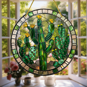 <span class=keywords><strong>Cactus</strong></span> acrílico colgante ventana decoración hogar Decoración jardín natural crudo artesanía Sun Catcher - Product Image 1