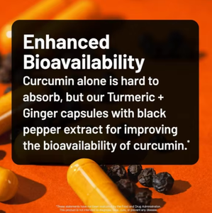 Kurkuma Curcumine Capsules met Gember & Zwarte Peper Extract - 2250mg, 90 Veganistische Capsules, Glutenvrij - Product Image 3