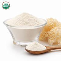 Poudre d'extrait de champignon Tremella, 30% de polysaccharides, ingrédient naturel de champignon blanc