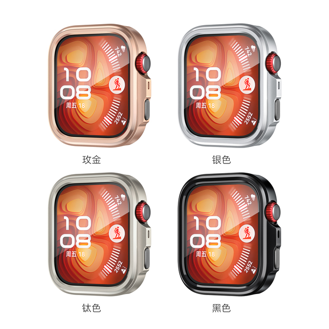 Ultra-Durable for Huawei Fit 4 Pro Cover Predium Zinc Alloy & PC Hollow Bumper for Huawei Watch