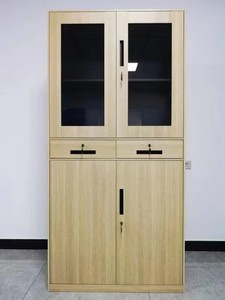 Freestanding Powder Coated Office Furniture Steel File <b>Cabinet</b> Metal Glass Door <b>Locker</b> With Drawers for Bedroom Kitchen Outdoor - Product Image 1