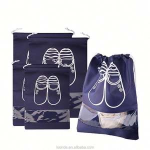 กระเป๋าใส่รองเท้าแบบมีเชือกผูก ทำจากผ้าไม่ถักทอ กันน้ำ สำหรับใส่รองเท้า ใช้ได้ทั้งชายและหญิง - Product Image 1