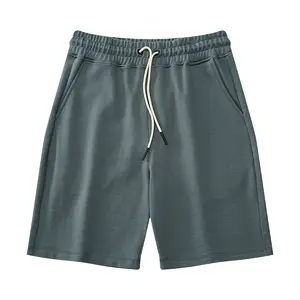 Aoyema özel OEM ODM 360GSM % 100% pamuk rahat Retro kısa pantolon erkekler için yüksek kaliteli 12 renk boş sokak erkek şort