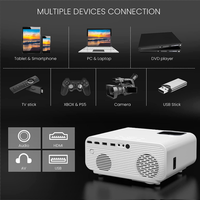 Projecteur natif 1080P Full HD BT 5G WIFI Mini projecteurs de cinéma portables pour extérieur et intérieur compatibles avec PC TV USB Xbox