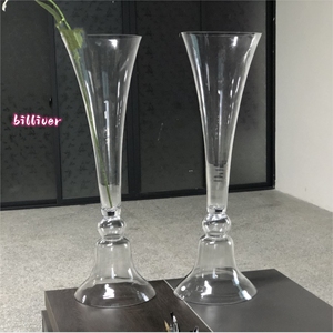 Fabricant de produits de décoration pour événements de mariage en gros et au détail, vases en verre transparent lisses à double face de <span class=keywords><strong>80</strong></span> <span class=keywords><strong>cm</strong></span> de haut - Product Image 4