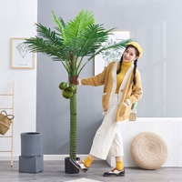 Grand palmier artificiel pour décoration de mariage extérieure/intérieure pour petites entreprises, cafés et jardins domestiques - Taille personnalisable en plastique