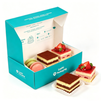 Boîte d'emballage en papier alimentaire pour pâtisserie, gâteaux, mochi, beignets, avec logo personnalisé, pliable, pour expédition en gros