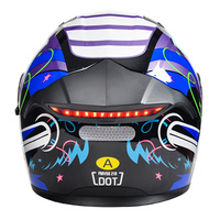 Nouveaux phares arrière LED intelligents, casques de moto à double visière, casque modulaire, logo personnalisé, casque ABS, vente en gros d'usine DOT