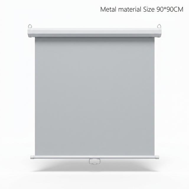 Pull-Down 1:1 90 *90cm Self-Locking Projector Screen Roll up Automatic