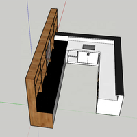 Comptoir de barre de Table de meubles de barre de Surface solide fait sur commande LED