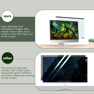 24-дюймовый экран конфиденциальности из закаленного стекла класса ААА, складной, с креплением, защита от подглядывания и синего света для настольного компьютера - Product Image 2