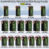 Легкая полутвердотельная батарея 14S 51.8V 27Ah 27000mAh 3C/5C 400Wh/Kg с длительным временем полета для промышленных и коммерческих дронов