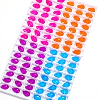 Strass en verre cristal néon colorés en forme de goutte, à dos plat, à coudre, pour DIY, mariage, nail art, vêtements, chaussures, décoratifs
