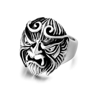 Sun Wukong Monkey Face <b>Ring</b> Men's <b>Titanium</b> Steel Jewelry Gift Thumb <b>Ring</b> - Product Image 5