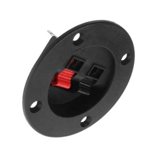 Terminal rond tasse connecteur pièces pince à ressort Double reliure poste vis fil or voiture Subwoofer haut-parleur boîte noir - Product Image 5