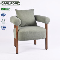 Fauteuil en tissu moderne CARLFORD - Chaise d'appoint pour salon, salle à manger, maison, appartement, chambre, hôtel