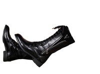 Bottes hautes, cuir noir tendance, bottes de moto pour hommes, nouvelle marque tendance