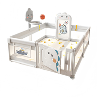 Parc de sécurité pliable en plastique en tissu pour bébé pour intérieur/extérieur, aire de jeu pour ramper et marcher