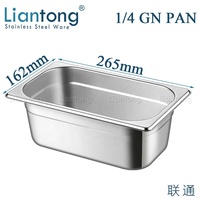 Plateau de service Gastronorm GN en acier inoxydable de style européen pour buffet, toutes tailles, pour l'hôtellerie