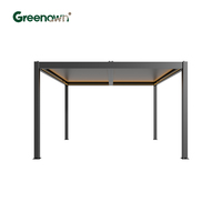 Pergola en aluminium Greenawn avec toit à lames orientables, pergola de jardin DIY, pergola de patio, revêtement poudré