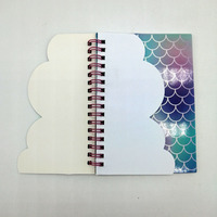 A6 Carnet à spirale en plastique licorne sirène extraterrestre personnalisé avec stratification brillante