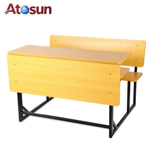 Fabricants de mobilier scolaire, bancs doubles pour salles de classe, table-<span class=keywords><strong>banc</strong></span> en bois - Product Image 1