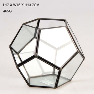 Grand Prisme Irrégulier Géométrique en Verre Terrarium Boîte de Table Pot de Fleur Jardinière pour Plantes Succulentes Fougère Mousse - Product Image 2