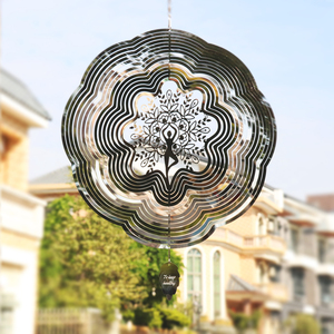 Tree of Life 3D Stainless Steel Wind Spinner Outdoor <b>Garden</b> <b>Hanging</b> Decoration - Product Image 4