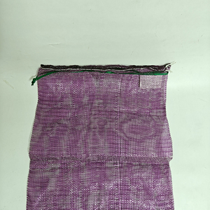 Bolsa de malla circular morada con cordón; para envasar maíz, zanahorias, patatas y otras verduras - Product Image 2
