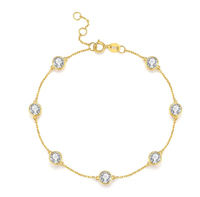 Bracelet de luxe en or véritable 18 carats avec diamants de laboratoire taillés de manière unique, certifié CVD IGI, pour femmes - Collection Hot Sale